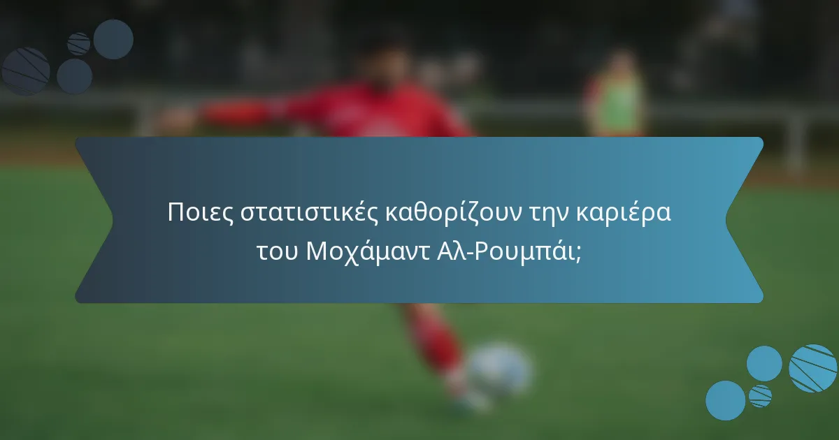 Ποιες στατιστικές καθορίζουν την καριέρα του Μοχάμαντ Αλ-Ρουμπάι;